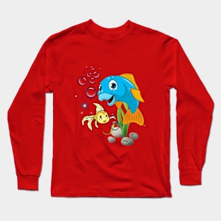 Happy fish Long Sleeve T-Shirt